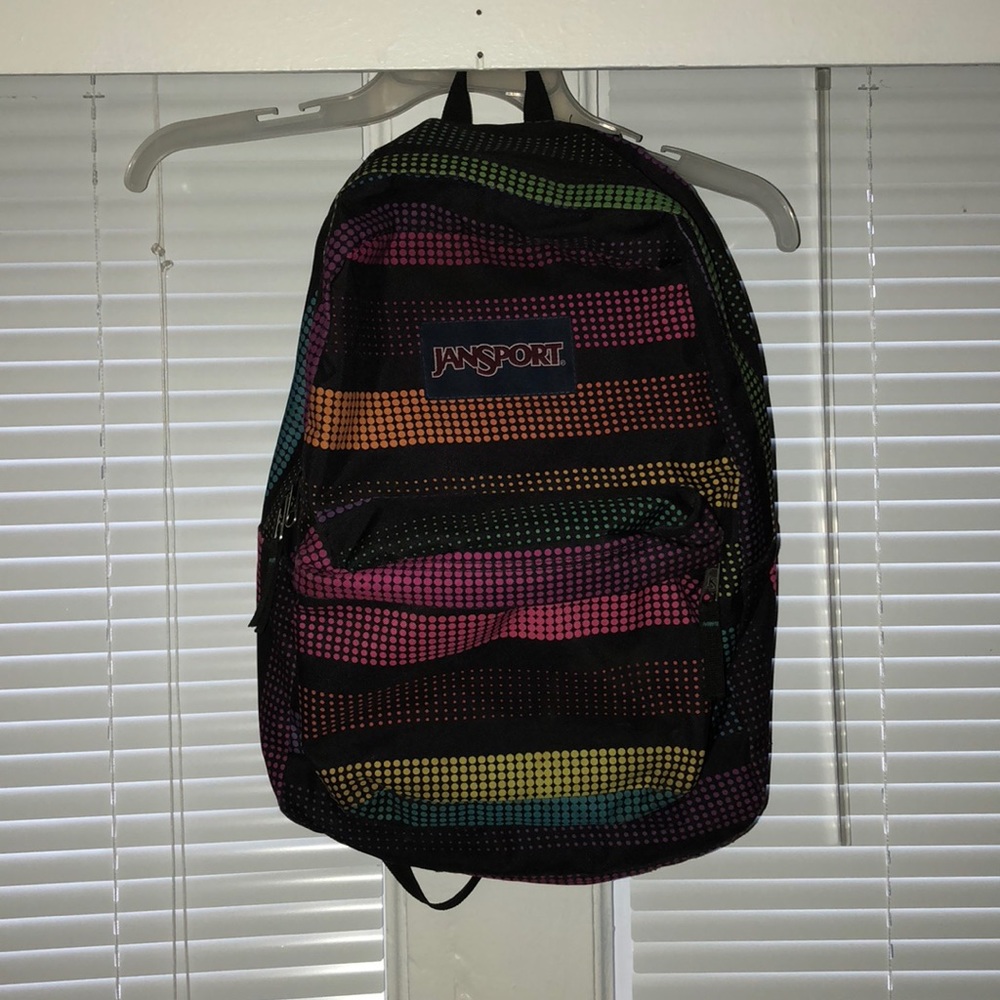 Jansport poms-dotted backpack